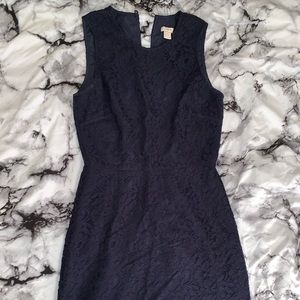 J. Crew navy lace dress